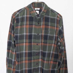 GAP Green Flannel Button-up Men's Long Sleeve Small